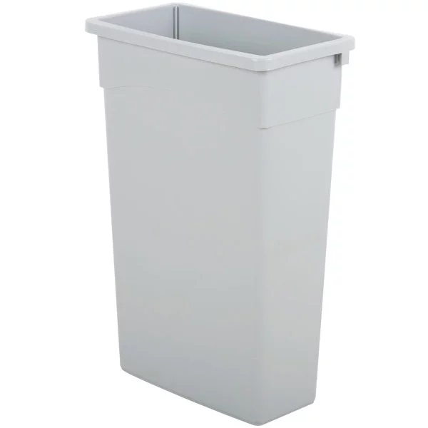 Grey Garbage Can